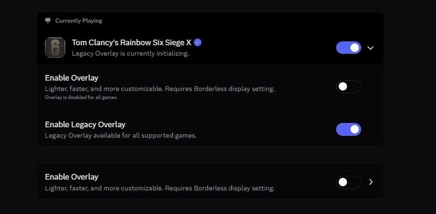 Discord overlay setup